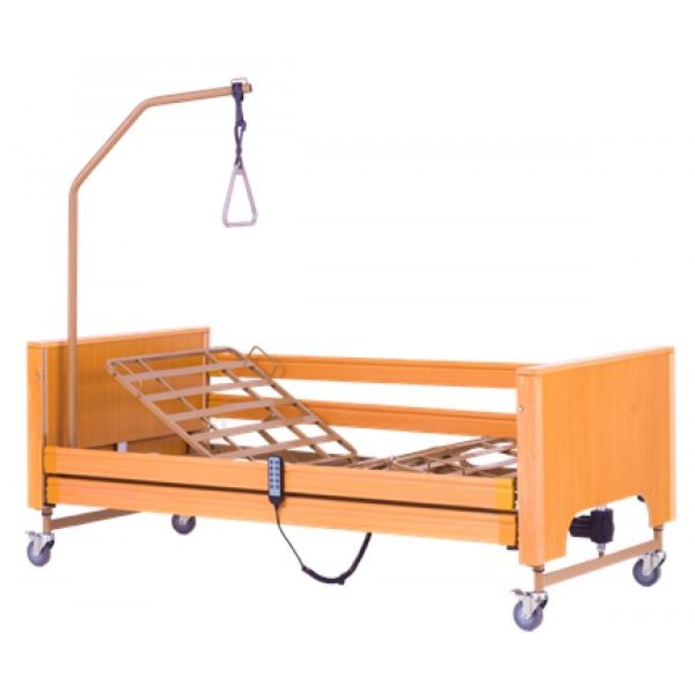 Νοσοκομειακό κρεβάτι Prisma 4 με ξύλινα καγκελα Κατ οίκον Νοσηλεία